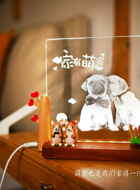 照片定制相框夜灯新婚结婚礼物送新人新娘闺蜜结婚周年纪念日礼品