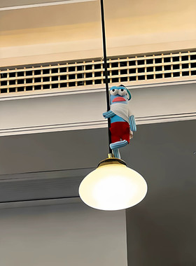 比奇堡丑鱼吊灯装饰毛绒玩偶天花板遮丑小挂饰客厅氛围感布置道具