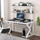 Tempered glass computer desk home desktop desk bookshelf integrated study table small apartment office desk writing desk