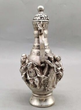 古玩铜器摆件纯铜壶水壶茶壶酒壶仿古八仙壶家居装饰工艺礼品收藏