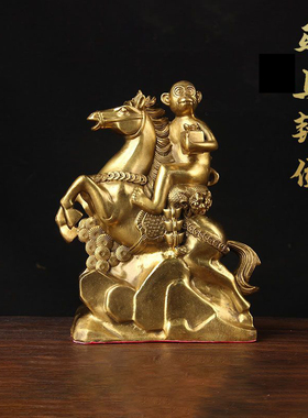 官印铜马上封侯摆件  铜马上封侯摆件