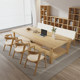 2022 new living room solid wood large desk painting table calligraphy table multi-person study table log long table workbench