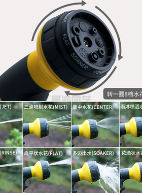 多功能塑料水枪园林浇花水枪喷头家用洒水淋喷雾器洒水枪套装神器