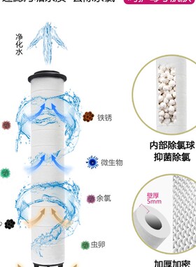 过滤花洒除氯喷头净水维C过滤淋浴套装增压美肤软水滤芯增压浴头