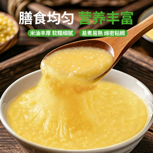 绿之坊当季新米正宗敖汉黄小米赤峰农家自产五谷杂粮主食米油煮粥 - 图1