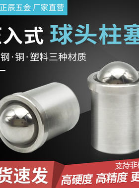 压入式球头柱塞PFSSN3 4 5 6碰珠滚珠弹簧不锈钢定位珠球头柱塞