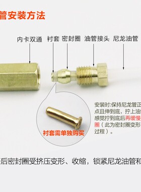 油管接头对接 三通油管分配器 尼龙管双通接头铝管铜管双内丝直通