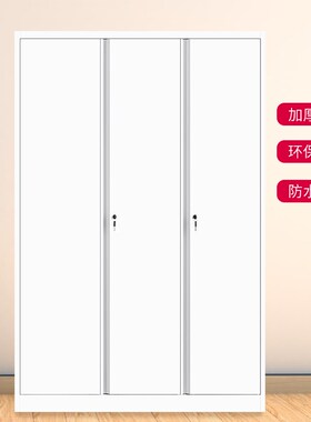 现代简约钢制衣柜家用卧室开门儿童大衣橱收纳储物柜子带锁阳台柜