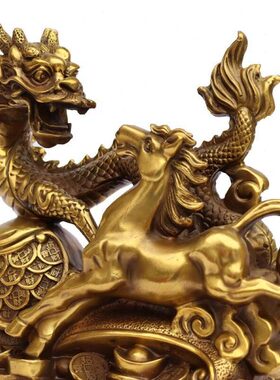 纯铜龙马摆件 龙马精神 马到成功 铜龙龙招财居家公司摆设