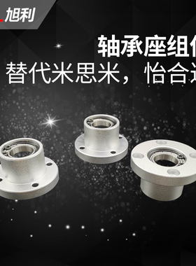 圆法兰轴承座组件带扣环双轴承座BGRB双轴承型/10/12/1520/25/30