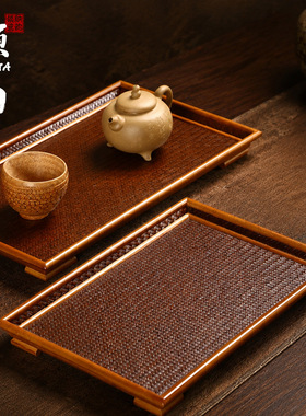 竹编大号干泡茶盘托盘