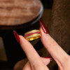Queyunlai's ancient method of dotting diamonds and turning gold ring pure gold 999 hourly turning ring is simple and fashionable to give to your girlfriend