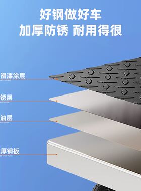 手拉车小推车拉货车可摺叠平板车可携式工具手推车小拉车搬运铁板