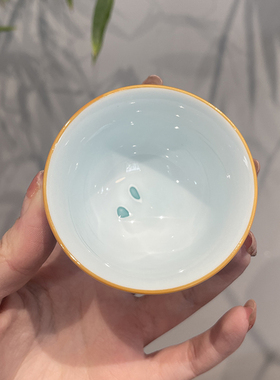 惊蛰 纯手绘浮雕沉香杯白瓷茶杯陶瓷个人杯功夫茶具品茗杯主人杯