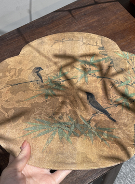 惊蛰 香云纱暗花竹禽图海棠防水茶席中式布艺茶道零配桌旗茶垫