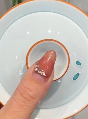 惊蛰 堆雕手绘三才盖碗茶碗大号茶具家用陶瓷功夫茶具泡茶碗单个
