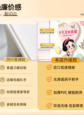 小公房间装饰主置墙面贴女布孩儿童房门卧室门创意牌挂贴画C-2025