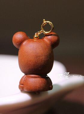 天然猛犸象牙雕刻件 老山檀娃娃睡梦娃娃吊坠 文玩配饰小配饰
