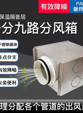 中央新风系统配件PE通风管吊卡管卡新风机消音分风箱一分九一分六