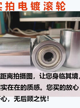 电镀平皮带线滚筒惰轮双轴承套砂带机铁轮从动轮轨道轮无动力压轮