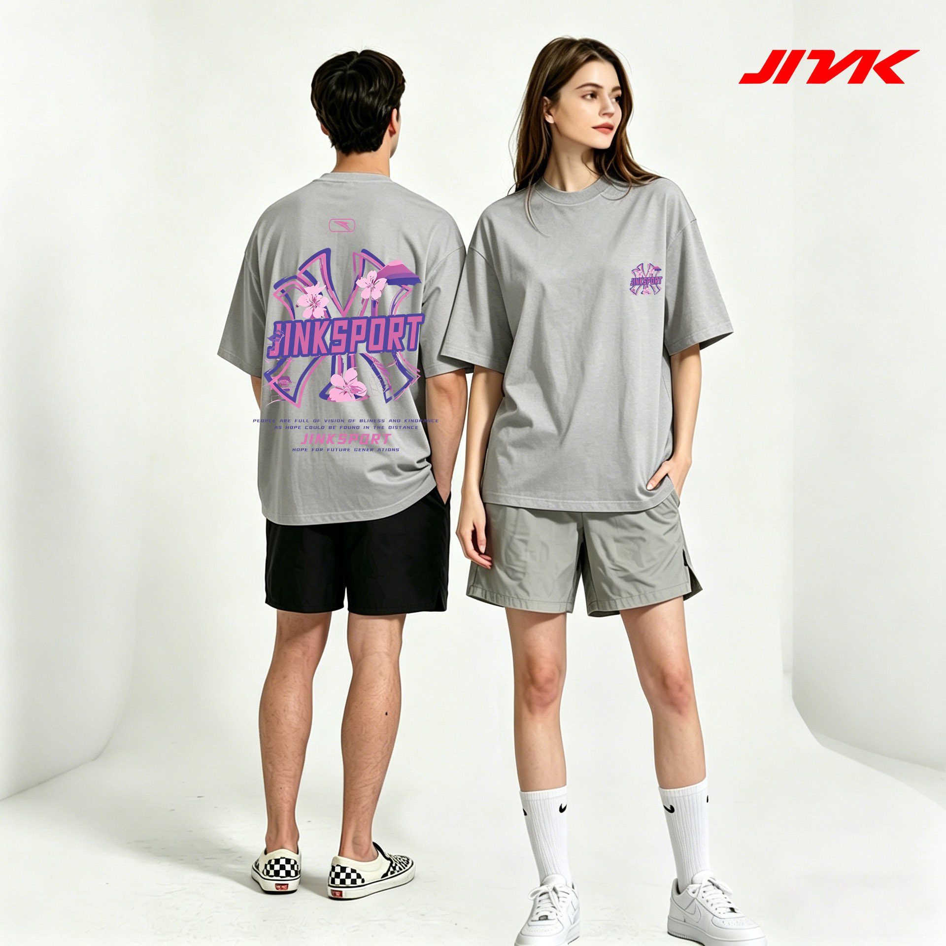 [品牌短袖限定专属款]JNAK情侣男女同款新品上新夏季透气短袖