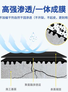 屋顶防水补漏涂料卷材楼顶房顶堵漏王平房裂缝漏水防漏胶液体材料