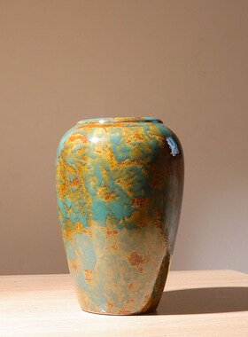 景德镇时尚现代简约陶瓷花器 油A画风陶瓷花瓶 家居装饰品花瓶摆