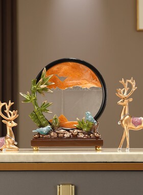 节节高升富贵竹子流沙画摆件客厅办公室J装饰乔迁礼品搬家老师礼