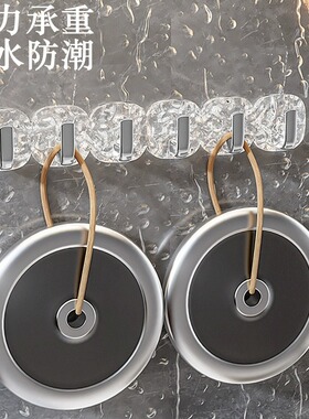 进门收纳神器衣服钥匙钩门後挂钩免打孔门上挂衣架创意墙上置物架