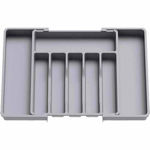 现货 silver case银器收纳盒可调节餐具架可收缩塑料抽屉收纳 - 图3