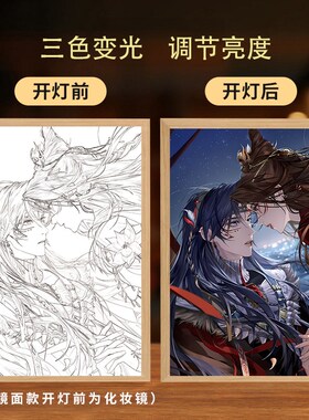 灯光画代号鸢葬送的芙莉莲镜子led小夜灯发光装饰定制生日礼物