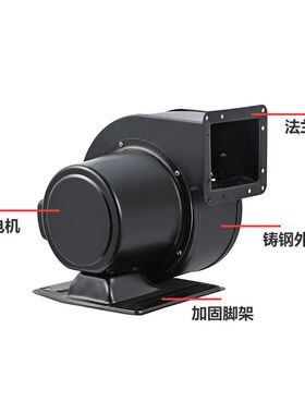 静音小型工频离心风机 220V/380FLJ多翼式强力工业气模鼓风机抽风