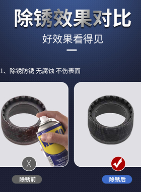 WD40除锈润滑剂门锁防锈油清洁家用汽车自行车去锈神器螺丝松动剂