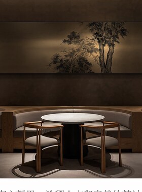 新中式禅意客厅画沙发背景墙挂画酒F店大堂高档装饰画茶室巨幅壁