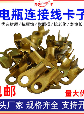 电动车摩托车汽车蓄电池电瓶接头线耳连接夹线尾纯铜接线端子卡子