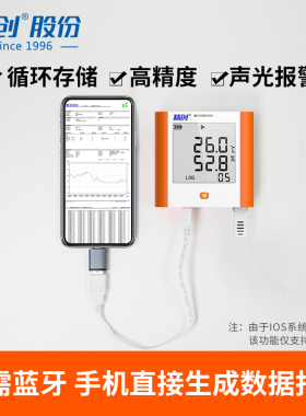 精创温湿度记录仪GSP-8A 实验室档案室感测器 冰箱工业温湿度计