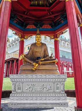 须弥座大理石佛台底座石雕花岗岩莲花座佛台浮雕底座寺庙石材佛座