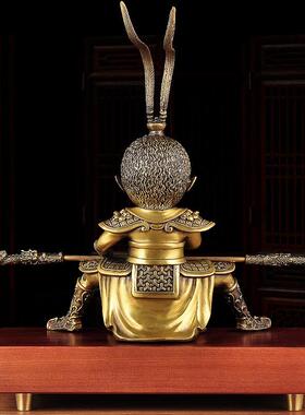 铜齐天大圣孙悟空摆件斗战胜佛客厅书房办公室老板桌摆设工艺品