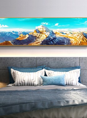 现在简约装饰画金山雪山冈仁波齐山床头挂画酒店民宿装饰画新中式