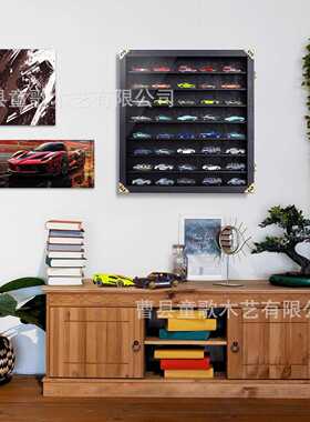 木质玩具车展示架壁挂式透明亚克力汽车模型收纳柜多层可拆卸