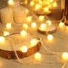 Night market stall lights outdoor camping decorative lights led bubble ball string lights canopy tent camp layout lights flashing