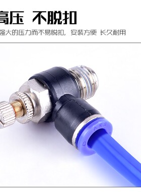 气缸快速插管接头可调节流阀SL4-M5/6-01/8-02/10-03/12-04气嘴