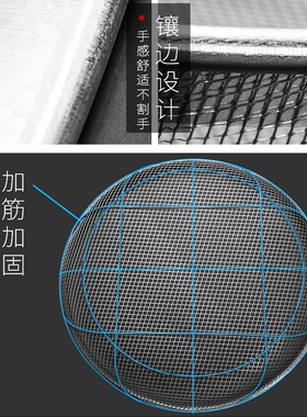 不锈钢过筛网圆形铁丝过滤沙子花椒米虫的筛子园艺商用晒东西簸箕