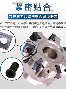 88度数控刀盘快进给重切削平面铣刀盘SNGX120508铣刀片铣床飞刀盘