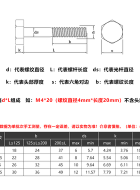 12.9级高强度加长特长外六角螺丝黑色半牙超长六角螺栓M4M6M8-M20
