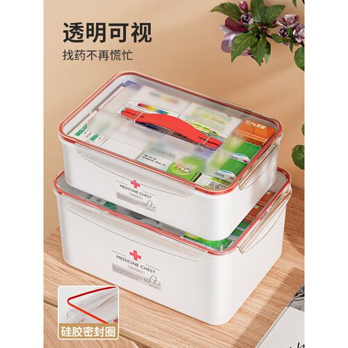 药箱家庭装药物药品收纳盒学生宿舍药包医疗箱家用大号急救医药箱 - 图3