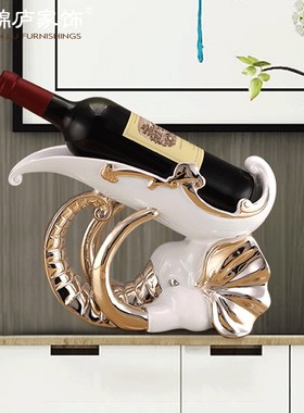 大象象鼻红酒架摆件 工艺品创意客厅酒柜玄关家居装饰品摆设礼品