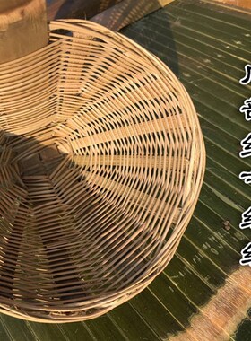 纯手工竹编漏勺工艺品纯手工编织米粉火锅麻辣烫冒菜漏斗沥水勺