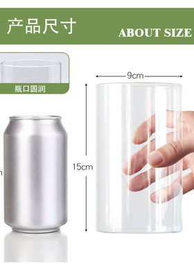 跨境透明高硼硅玻璃直筒花瓶水培插花水养客厅家居简约装饰小号圆