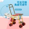Purely handmade bamboo and rattan baby stroller, lightweight summer imitation rattan baby stroller, reclining foldable bamboo rattan chair for children